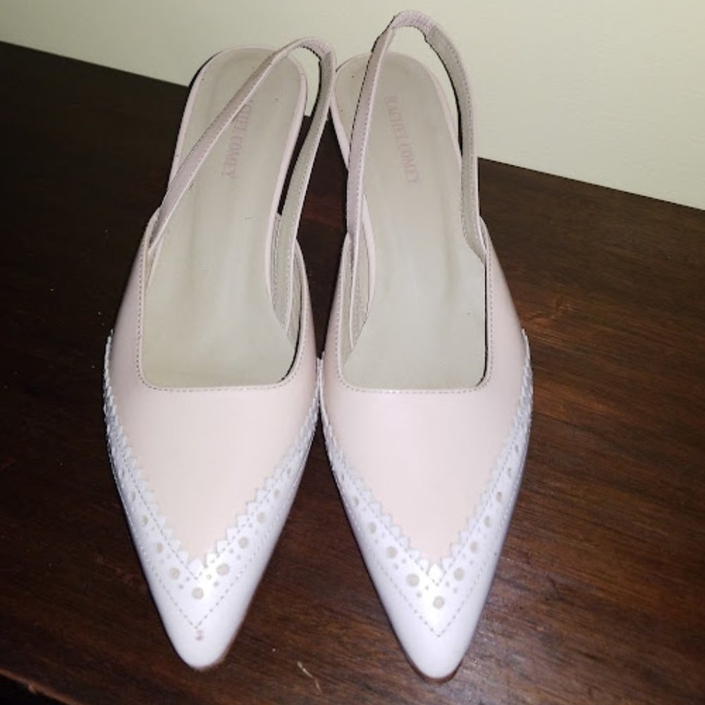 Rachel Comey pink and white slingback heels